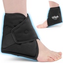 Hilph Ankle Ice Pack Wrap for hevelse, Reusable Gel Cold Pack for Ankle Sprained, Hot Cold Compress for kirurgi Recovery, Plantar Fasclititis, Fotsmerter Relief, Svelging, Achilles Tendonitis, Svart