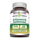 Amazing Formler Echinacea med Goldenseal Supplement | | | Mg | Veggie Kapsler | Ikke-GMO | Glutenfri | Laget i USA (1 Pack, 250 Count)