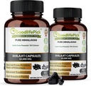 Premium Himalayan Shilajit Kapsler fra Potent Shilajit Rich i Trace Mineral & Fulvic Acid høy høyde Sourcing. Ekstrahert Tradisjonelt AltNaturlig ikkeGMO Ingen Stearate Ingen Rice Flour (Pack of 2)