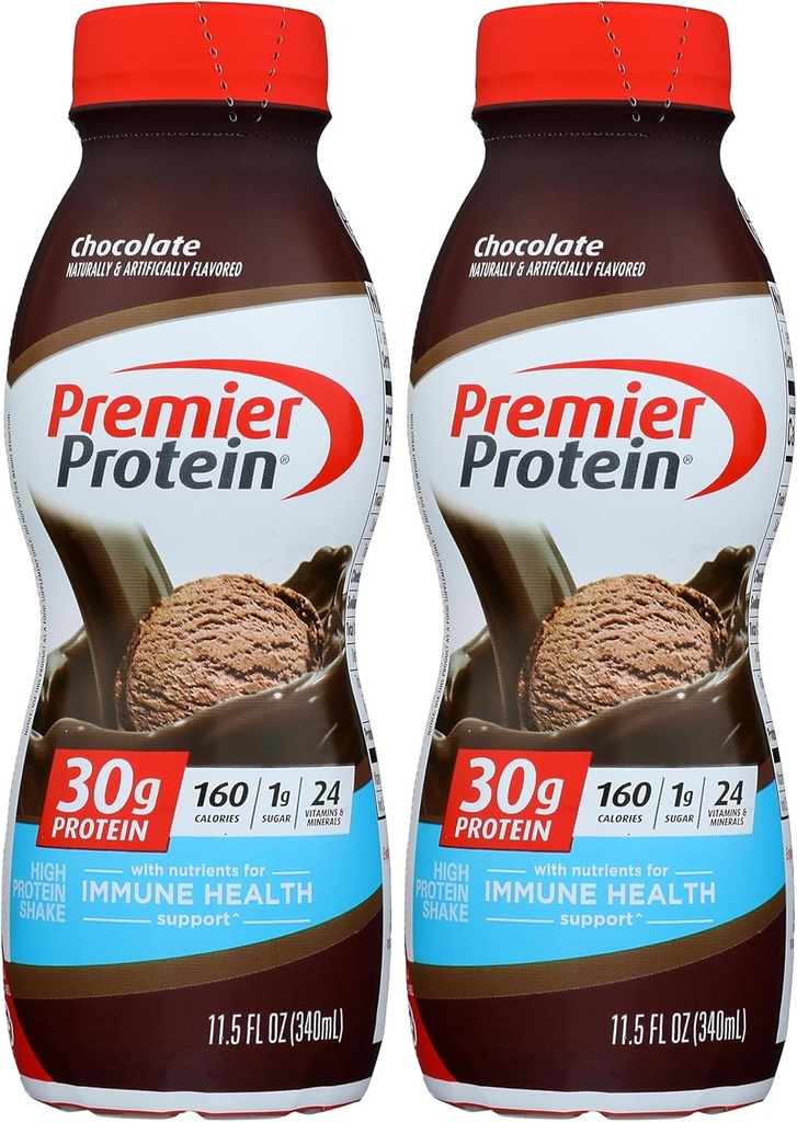 Premier Protein 30g proteinshake, sjokolade, 11.5 fl oz (pakke med 2)