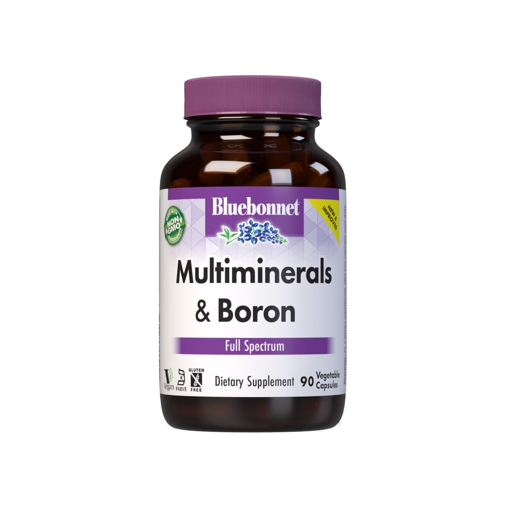 BlueBonnet Multi Minerals Plus Bor Vegetariske kapsler, 90 greve (743715002104)