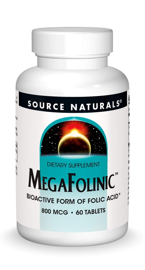 Kilde Naturals MegaFolinic 800mcg - 60 tabletter