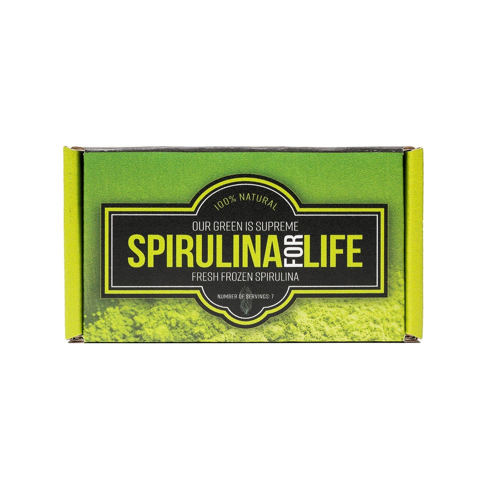 Spirulina 7 Stick Pack 7 dagers forsyning Spirulina Live Flash Frosne 100% ren voksende i Alkaline vannvokst, høstet og frossen i USA mest komplette super mat og naturlig multivitamin