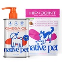 Native Pet Omega olje for hunder 8 Oz - Fish Oil Supplements & Relief - Anti-inflammatoriske Chews for hunder - 60 Chews - Arthritis Supplement & Joint Pain Relief