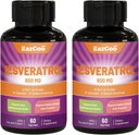 Resveratrol 600 mg, Trans-Resveratrol Supplement, Antioksidant Helse aldring støtte - 120 kapsler