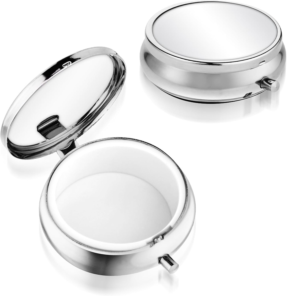 Sibba Portable Medisin Pill Case, Reise Multi-Funcional Moisture Proof Pill Box for Purse & Pocket, Søt metall medisin Pill Organizer Box for vitaminer, fiskeolje og kosttilskudd(1 sammenligning)