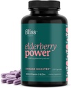 Eldrebær med sink og vitamin C for voksne - Sambucus Elderberry Capsules - 1000 mg Ekstrakt, immunstøtte Supplement for kvinner og menn, med antioksidant fruktblanding, 120 Vegkapsler, 60 dagers forsyning
