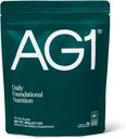 AG1 Greens Powder Refill Pouch – 75 vitaminer, multivitamin og probiotiske | Gut helsestøtte | Vegan, Keto, Glutenfri | Atletisk Grønn Supplement - Pouch Only, Klassisk Formula