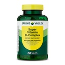 Spring Valley Super Vitamin B-komplekse tabletter kosttilskudd (250 tabletter) - Ny utseende