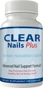 Clear Nails Plus piller Supplement - Avansert unike hårvekstvitaminer og mineraler med Biotin - Glutenfri 60 kapsler - Håret Lash hud og negler Extra styrke Formula vekst Booster
