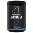 Regel 1 Proteiner Energized Amino - Når som helst energi og gjenoppretting støtte med BCAA, Glutamine, Citrulline, Beta Alanine, Koffein fra grønn kaffe og te blad ekstrakter (blå bringebær, 30 serveringer)