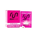 RUN GUM Bubblegum Energy Chewing Gum 50mg Koffein Taurin & B-Vitamins Per Piece, 24 stykker (pakke av 12) sukker gratis, null kalori, ingen aspartam, og glutenfri