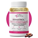 Annatrol Bone & Heart Helse Støtte, Premium Annatto Tocotrienols & Geranylgeraniol (GG) Vitamin E Kompleks, støtter sunn kolesterol, blodsugarbalanse, anti-inflammasjon og leverfunksjon