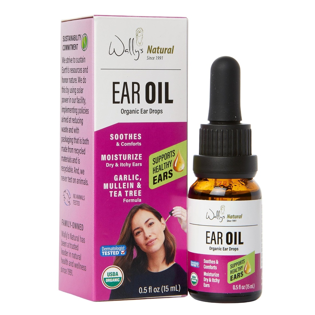 Wallys naturlige organiske øreolje, 0,5 Ounce
