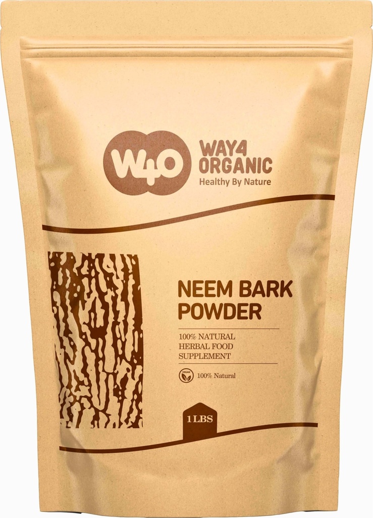 Neem Bark pulver 16 Oz (1 lb) - Dental og Digestion støtte - tannpulver - Way4Organic