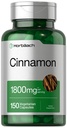 Horbäach kanelkapsler 1800 mg | 150 greve | Ceylon kanel Supplement | Vegetarisk, ikke-GMO, Glutenfri