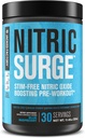 Jacked Factory Nitric Surge stimul gratis pre trening pulver - koffein-fri nitric Oxid Supplement w/Con-Cret Creatine, L Citrulline, & GlycerSize Glycerol - Blå bringebær, 30 serveringer
