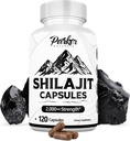 Parker Naturals ren Himalaya Shilajit Kapsler, 2000 mg Styrke Shilajit Resin og Fulvic Acid Supplement, Vegan og Glutenfri kapsler, 120 greve