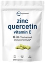 Mikroingredienser Quercetin med vitamin C og sink, 240 kapsler Quercetin 500mg, vitamin C 500mg, sink 50mg (Picolinate, Citrat, Gluconate, Gluconate)