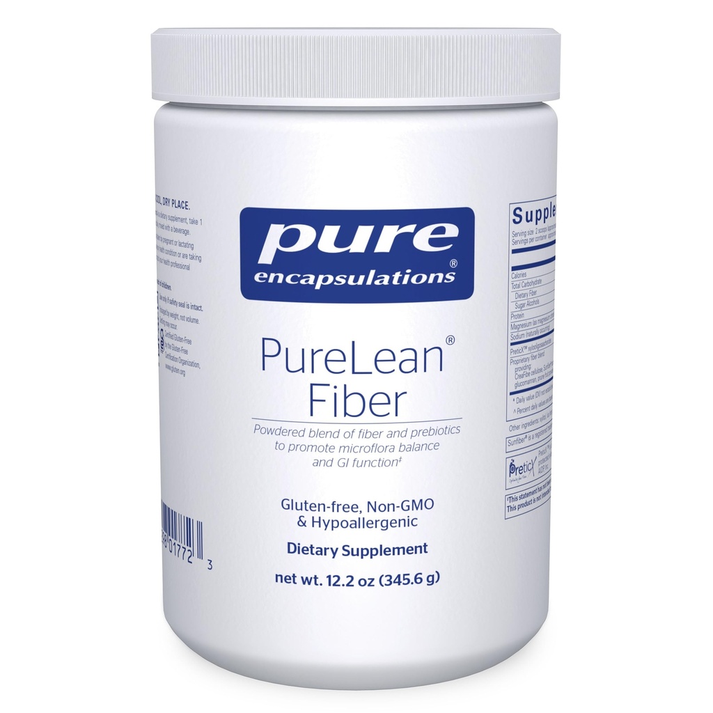 Rene innkapslinger PureLean Fiber | pulverisert blanding av løselige og uoppløselige fiberer og probiotika for å fremme mikroflorabalanse og GI-funksjon* 12.2 ovner*