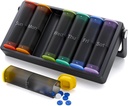 Weekly Pill Organizer 3 ganger om dagen (svart) og ukentlig Pill Organizer to ganger om dagen (translucent-svart)