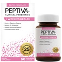 Peptiva Probiotika for kvinners helse - Kvinners probiotiske og digestiva støtte, 25 milliarder CFU, multi-strain probiotika, Lactobacillus Acidophilus, Bifidobacterium - 60 vegetariske kapsler