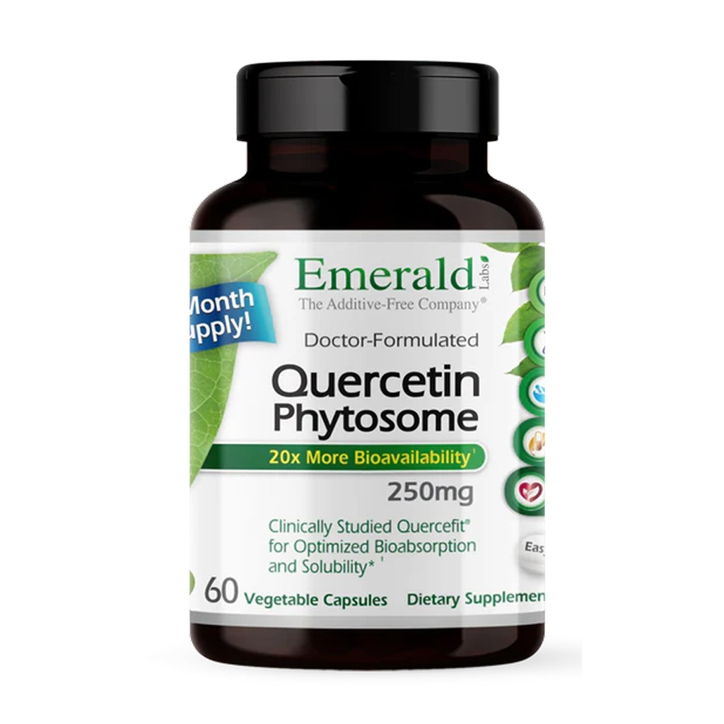 EMERALD LABS Quercetin Phytosom - Quercetin Complex for immunstøtte - Vegansk & Glutenfri - 60 Grønnsaker Kapsler