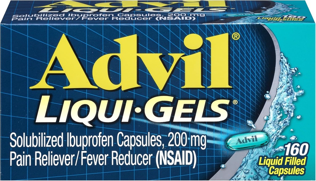 Advil Liqui-Gels flytende fylte kapsler, 200 mg - 160 ct, pakke med 2