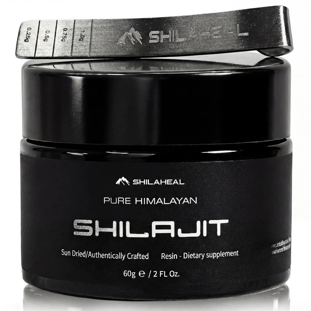 Shilajit Autentisk Himalayan Shilajit Resin for menn og kvinner, høy fuktighetssyre, energi og utholdenhet, immunstøtte, 85+ spormineraler, Lab testet organisk Shilajit Resin, 100% naturlig, 60 gram