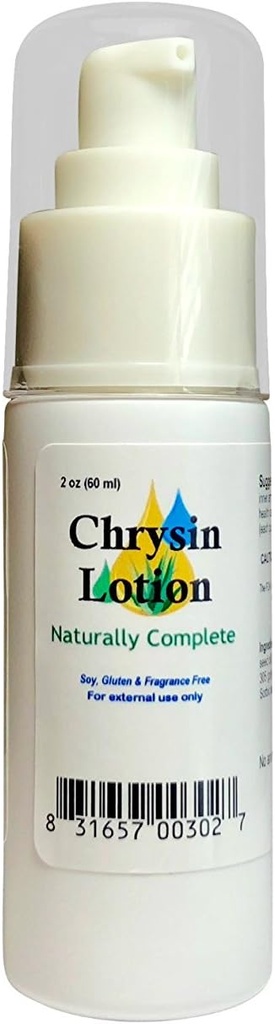 Chrysin - ikke-GMO - uscented - for menn og kvinner 2 oz. Pump flaske