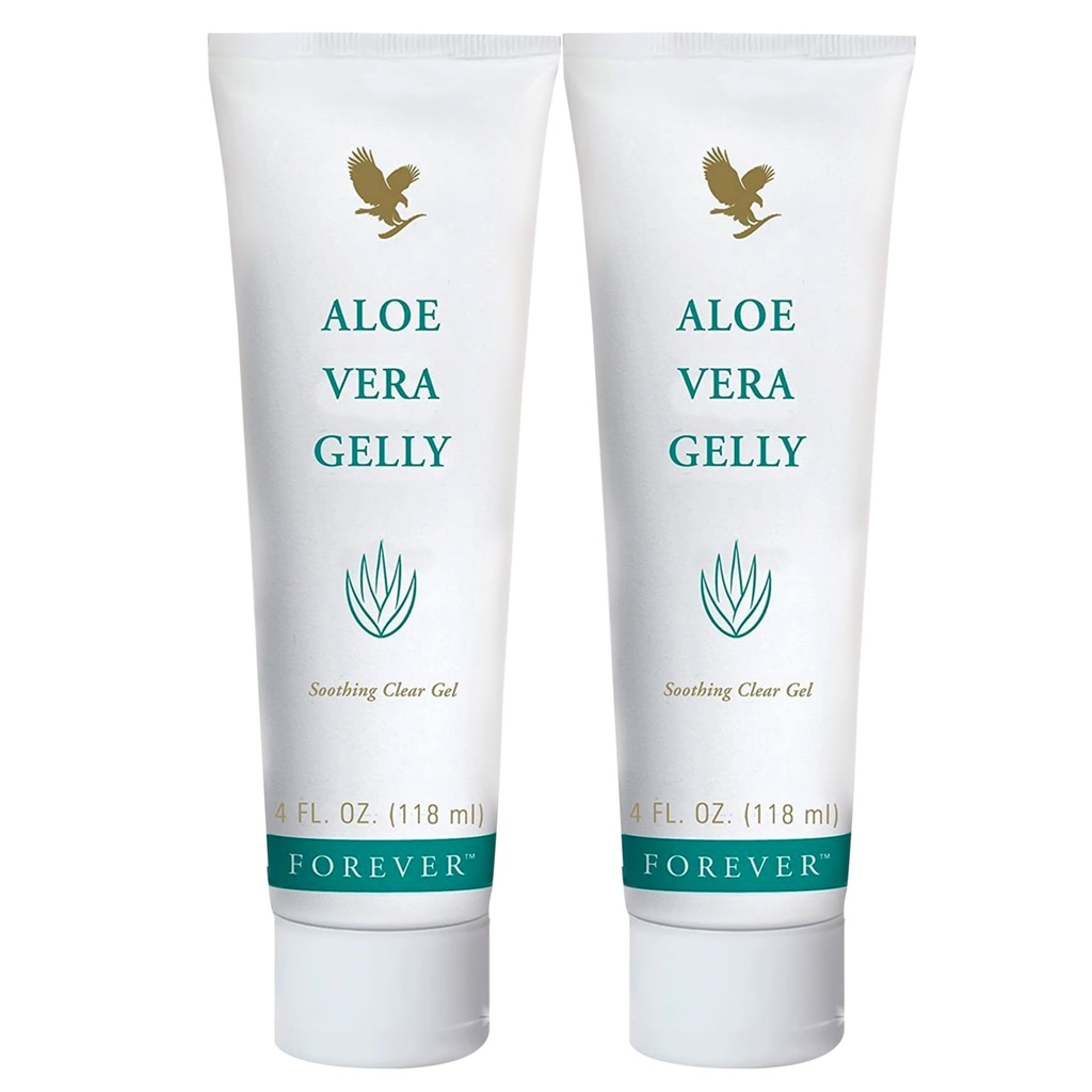 Forever Living - Aloe Vera Gelly - Pure Aloe Gel til Sooth, Moisturize og Condition - Vegan og Glutenfri - 4 fl oz (Pack of 2)