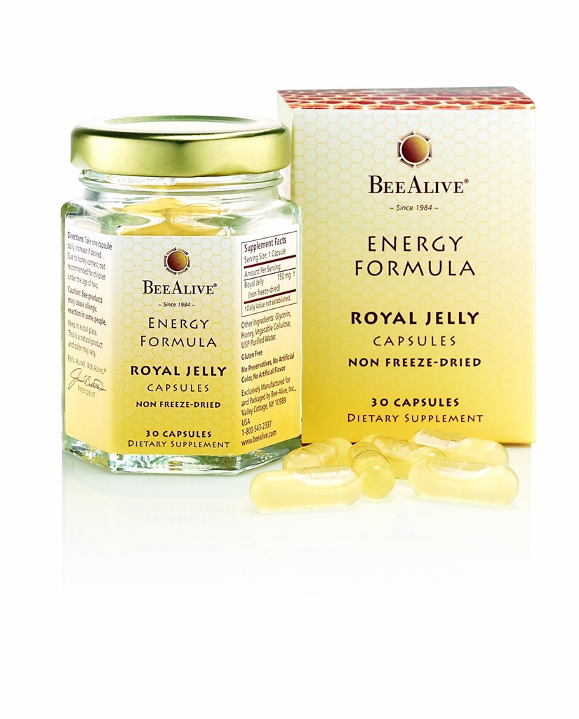 Royal Jelly Energi Formula Non Freeze-Dried 150 mg 30 kapsler