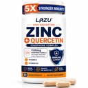 Lazu Virocin - Sink Supplement - Zink Ionophore | Sink, Vitamin C, Vitamin D3 | Økt immunstøtte og rask absorpsjon | 60 Kapsler