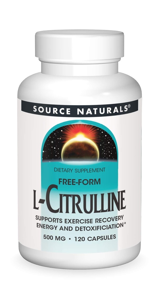 Kilde Naturals L-Citrullin - Støtter trening gjenoppretting, energi og avgiftsberegning*, 500 mg - 120 kapsler