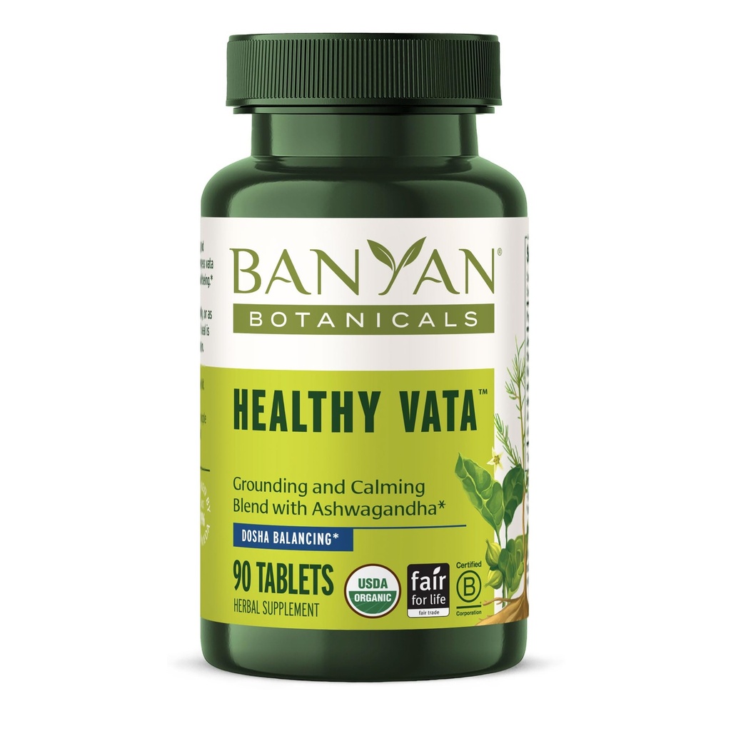 Banyan Botanicals Sunn Vata – økologisk Herbal Supplement med Ashwagandha, Shatavari og andre ayurvediske urter for ro og balansert godt being* – 90 tabletter – ikke-GMO Sustainablely Sourced Vegan