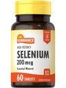 Sundance Selen 200mcg | 60 Tabletter | Høy styrke formel | Vegetarisk, ikke-GMO, og Glutenfri essensiell Mineral Supplement