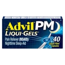 Advil PM Liqui-Gels Pain Reliever og natt søvnhjelp, smertemedisin med ibuprofen for smertelindring og difenhydramin HCL for en søvnhjelp - 40 flytende fylte kapsler - Tilbake til College