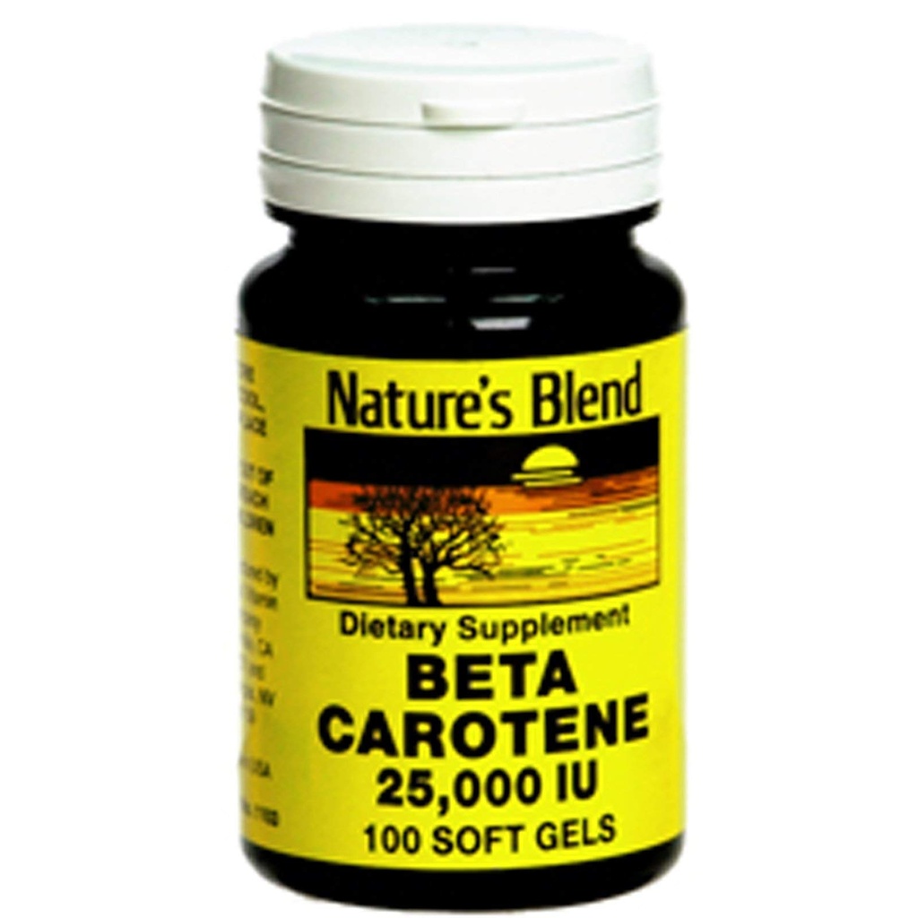 Naturens blanding Beta Carotene 25 000 IU 100 Softgels