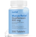 Curist Guaifenesin 600 mg Extended Release Tabletter (200 Dye-Free Tabletter) - Forventet Mucus Relief, Generisk Guaifenesin 600 mg, (Bulk Pack)