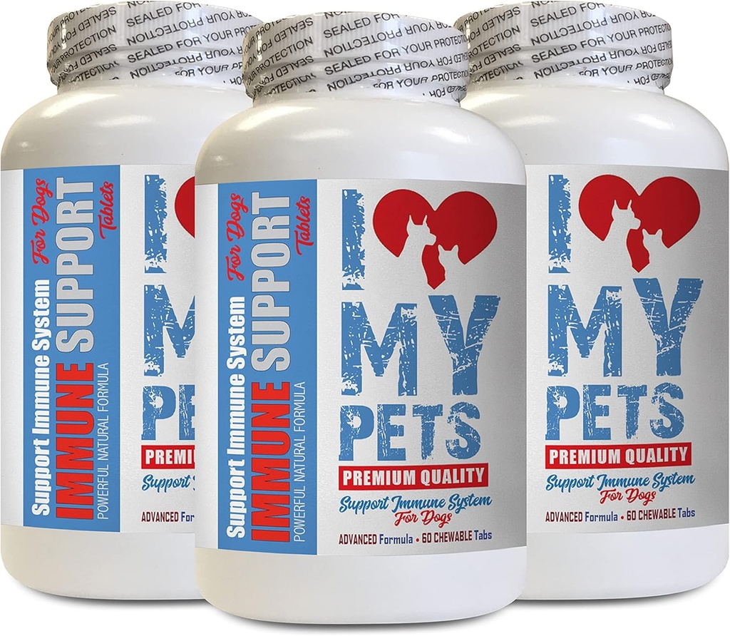 antioksidant hund - Hund Immune Support - Booster - Sunn PET - Supplement - Hund Immune Treats - 180 Behandlinger (3 flasker)