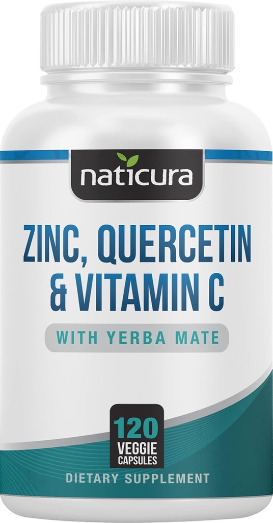Sink Quercetin med vitamin C og Yerba Mate - 4-i-1 ernæringsmessig immunstøtte Supplement - 120 Veggie Capsules - laget i USA