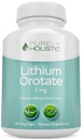 Litium Orotate 5 mg, 180 vegetariske litiumkapsler, Supplement Litium Orotate 5 mg, 180 vegetariske litiumkapsler, bidrar til å opprettholde sunn humør, oppførselsminne og velvære