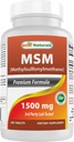 Beste Naturals MSM 1500 mg 180 tabletter