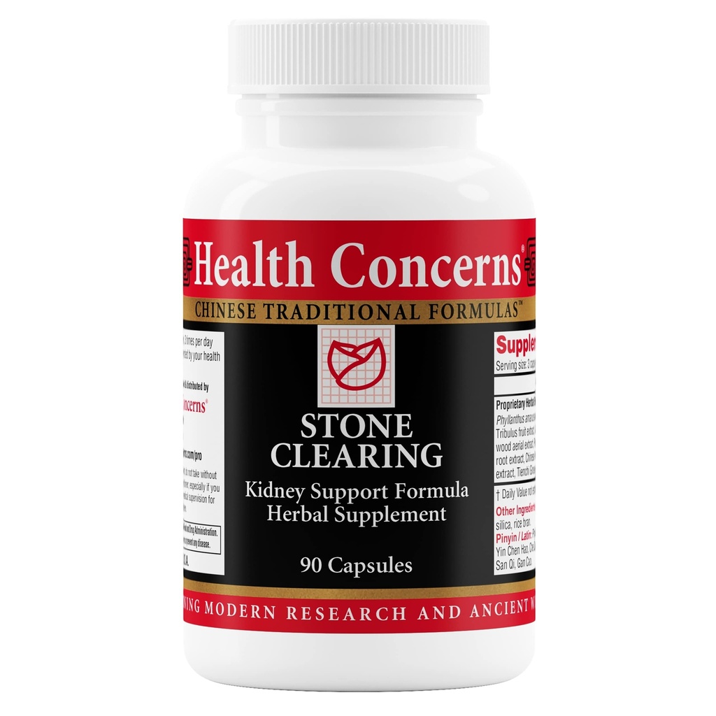 Helse Bekymringer Stone Clearing – Nyre Support & Urin Tract Cleanse – Damp Heat & Qi Flow Herbal Formula – Phyllanthus, Gardenia, Peony & Tienchi Ginseng Supplement – Blader Detox – 90 Kapsler
