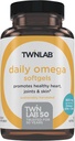 Twinlab Daily Omega Softgels - Felles Helse og Helse Fiskeolje Supplement - 800 mg, 30 Softgels