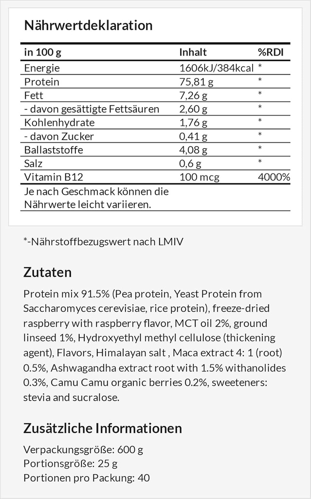 APOLLO'S HEGEMONY Vegansk Protein 600g: Plantbasert protein med pea, ris og yeast - rik på Aminosyrer - 24 serveringer - Sukkerfri og festet med vitamin B12 - Hazelnut Flavour