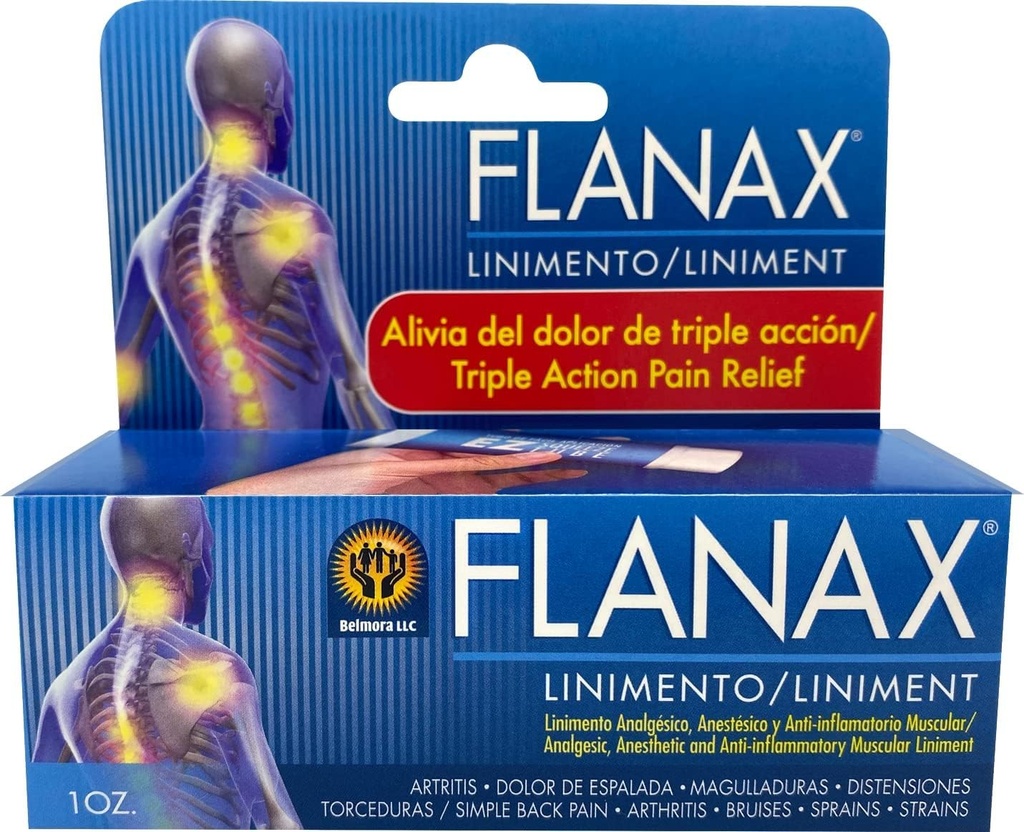 Flanax smertereduserende krem, raskvirkende ovn for muskelsmerter, ryggsmerter og strimler, bidrar til å redusere inflammasjon og forbedre atletisk ytelse, 1 oz