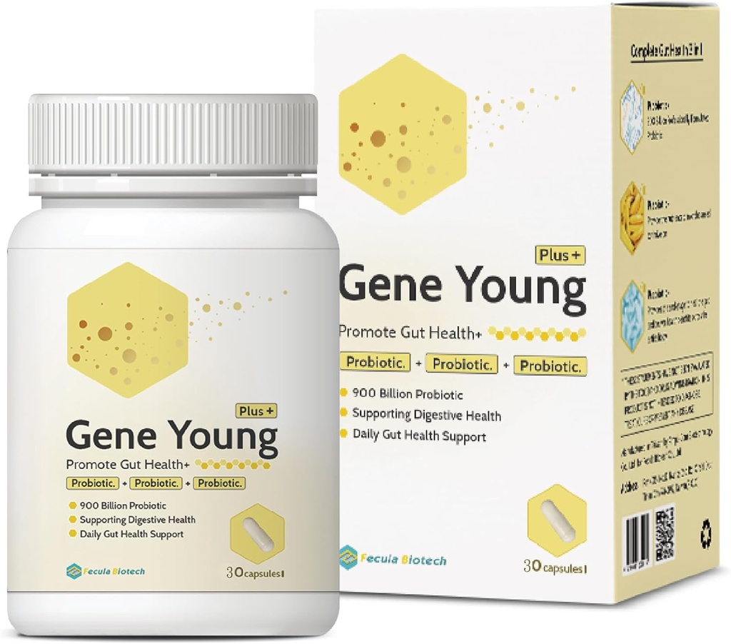 Synbiotika for Gut Health |i-1 Daglig Prebiotika, Probiotika, Postbiotika for Digestive Helse, Bloat & Immune Support | 30 Kapsler