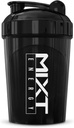 MIXT energi Shaker flaske, 16 oz. Shakerflaske, BPA Gratis & Lid Blandeteknologi (16 oz, svart)