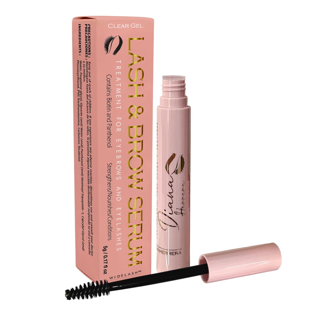 Diana HERRERA""Brow og lash forbedrer serum for tykkere, og fyldigere utseende, næringsrik, styrke og balsam formel, gjennomsiktig, 0.17 fl oz (5ml) ."""